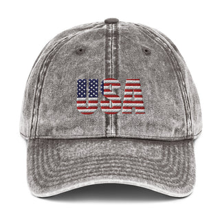 Buy charcoal-grey USA Vintage Cotton Twill Cap